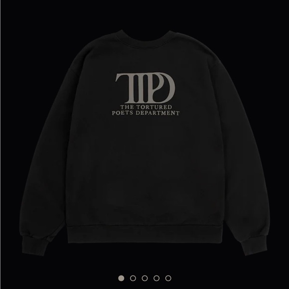 NEW Taylor Swift The Tortured Poets Department black crewneck - Picture 2 of 5